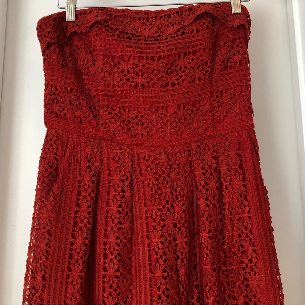 Anthropologie Lace Strapless Cropped Jumpsuit - Picture 6 of 14